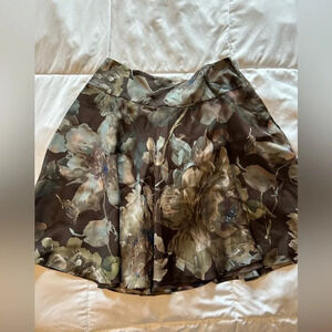 Lauren Ralph Lauren watercolor Floral Silk Skirt, Size 12 pockets!